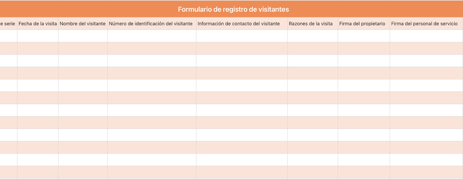 Formulario de registro de visitantes 1